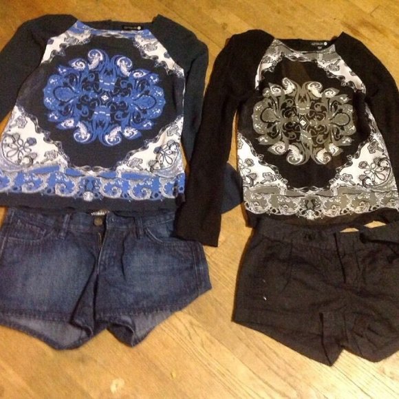 Old Navy Denim Size 0 Armani Exchange Black Shorts - Picture 2 of 12